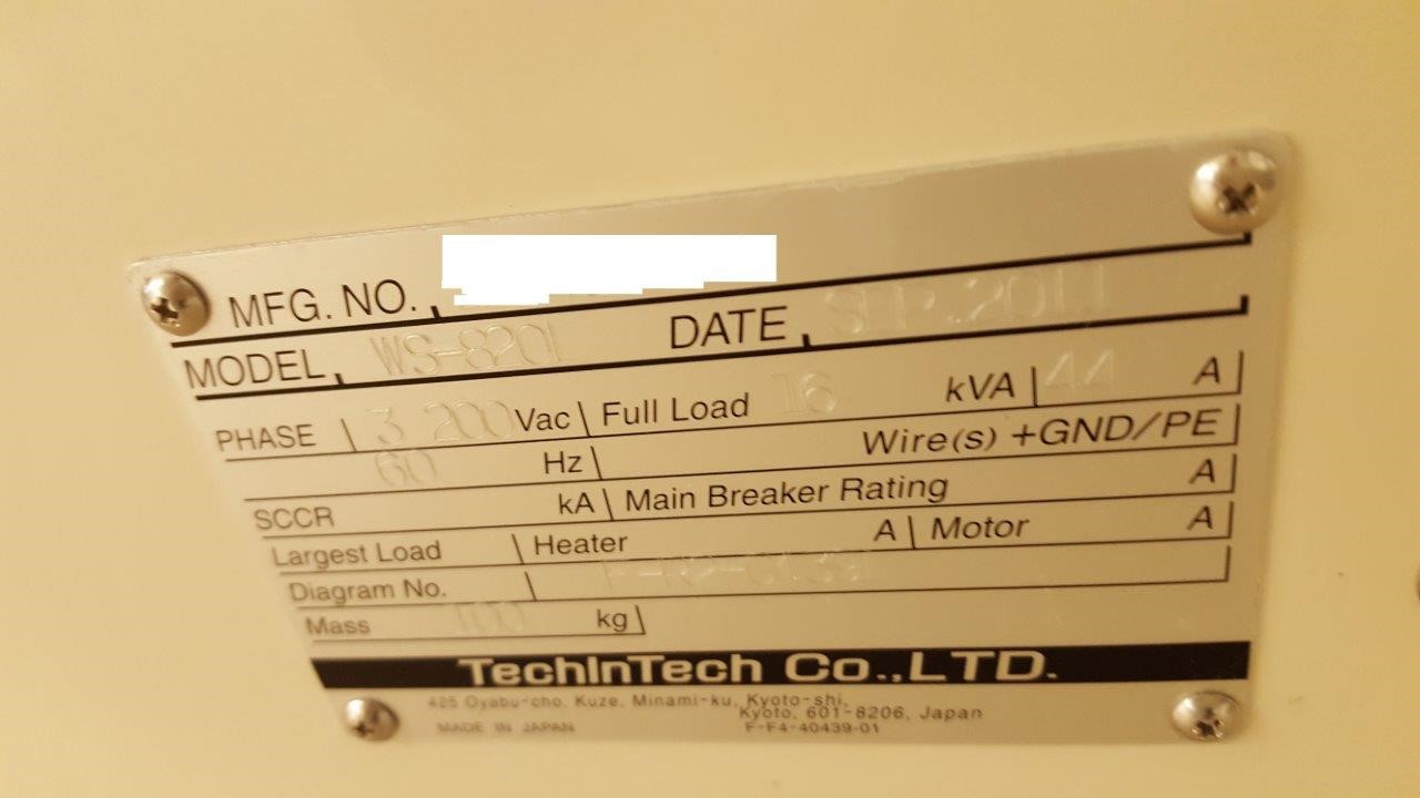 Used DNS WS-820L Automated wafer cleaning system