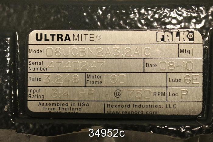 Unused Falk 06UCBN2A3.2AIC Ultra Mite Gear Reducer, 3.248/1 Ratio #34952