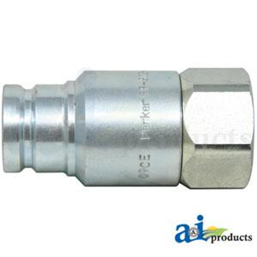 Flat Hydraulic Coupler Plug, Male, 1/2" NPT