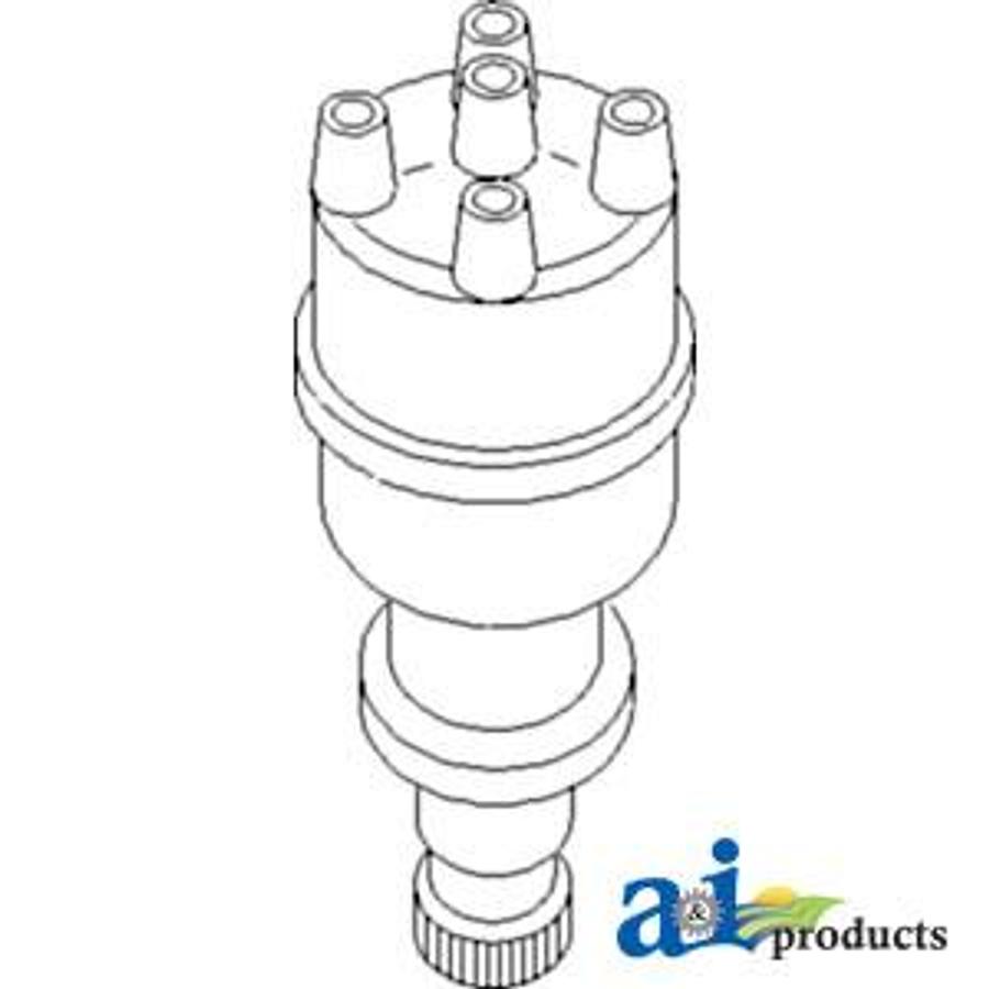 Distributor, New, Electronic Ignition, 6 Volt Positive Ground
