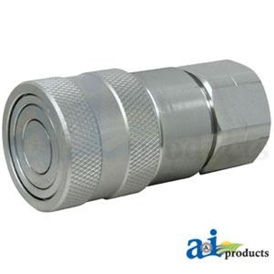 Flat Hydraulic Coupler Socket, Female, 1/2" NPT