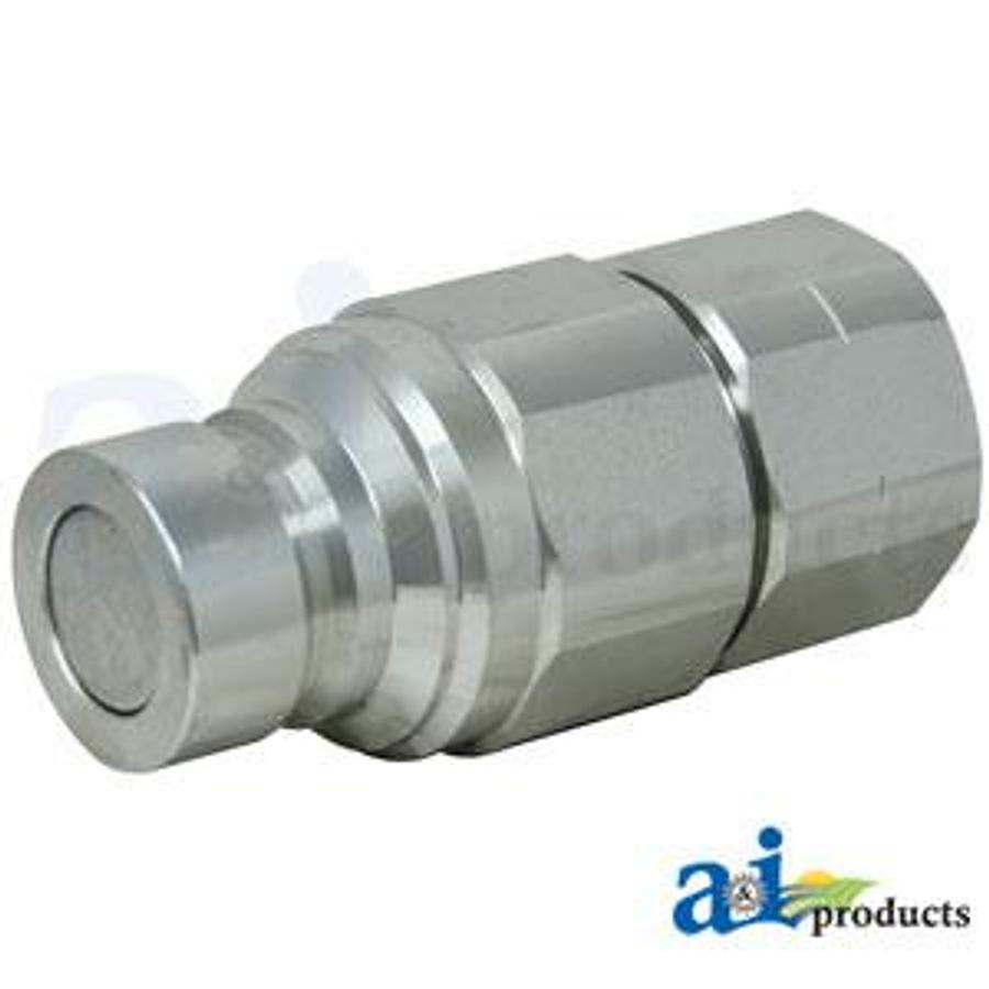 Flat Hydraulic Coupler Plug, Male, 1/2" NPT