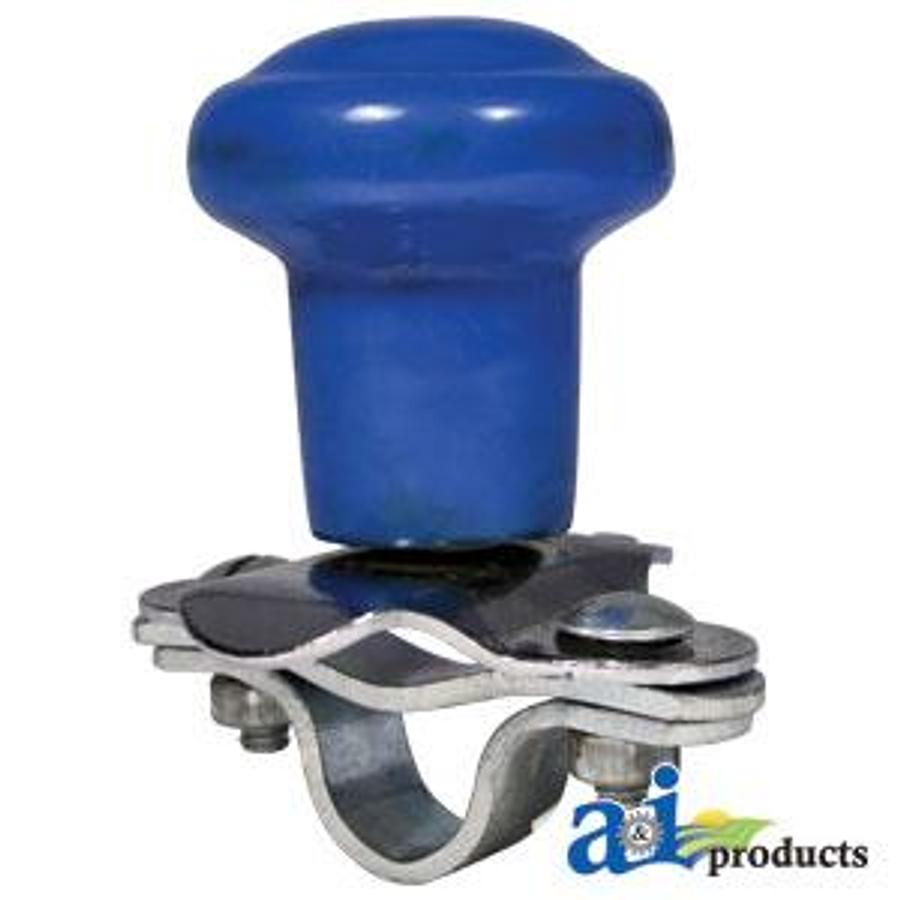 Spinner, Aluminum Steering Wheel (blue plastic coated knob)