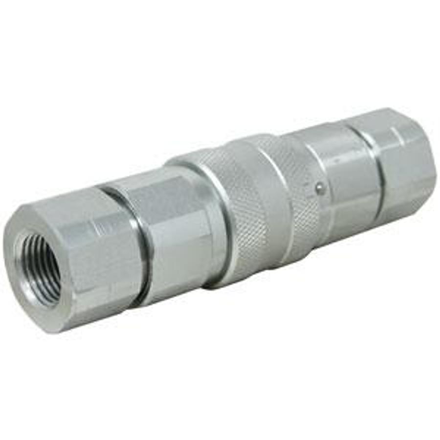 Flat Face Hydraulic Coupler Socket & Plug Set (1/2" NPT)