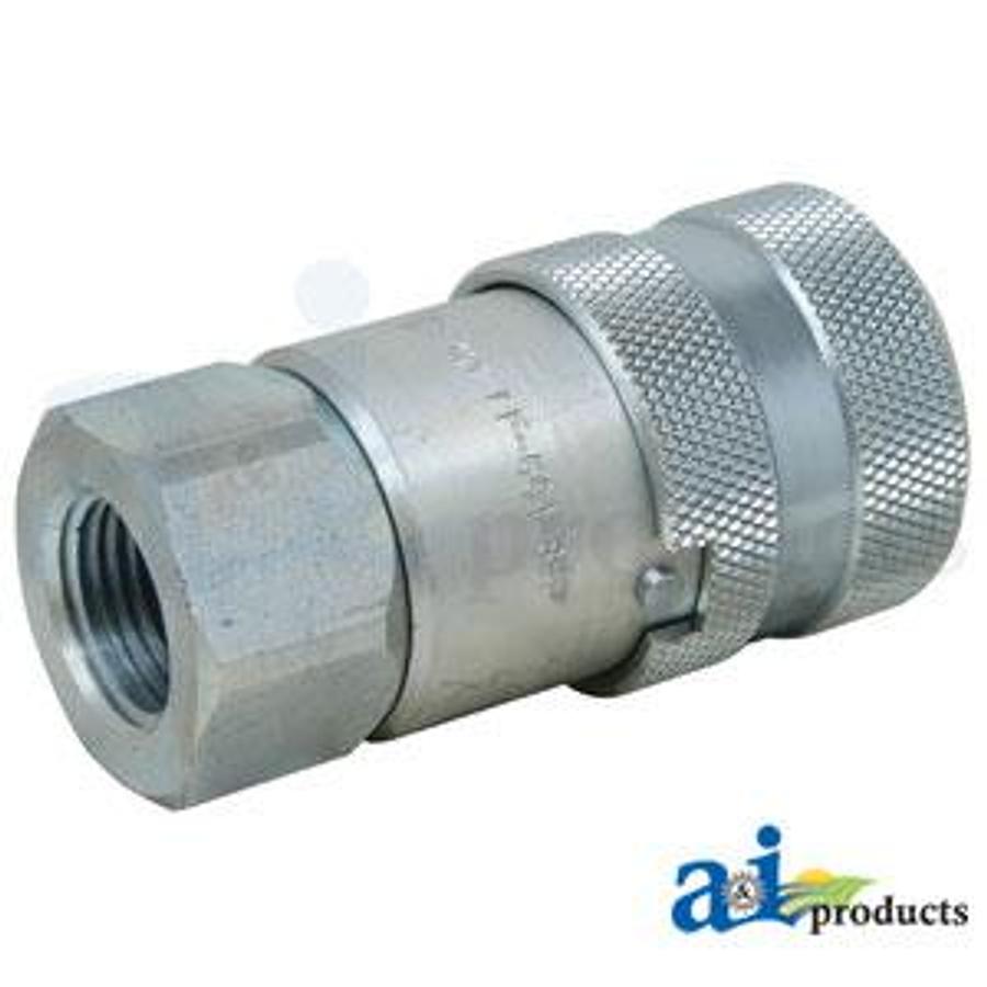 Flat Hydraulic Coupler Socket, Female, 1/2" NPT