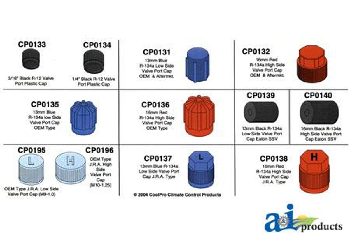 J.R.A. OEM Style Low Side Valve Port Cap (M9-1.0)(4 Pack)