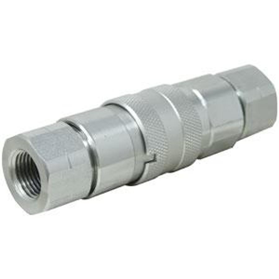Flat Face Hydraulic Coupler Socket & Plug Set (1/2" NPT)
