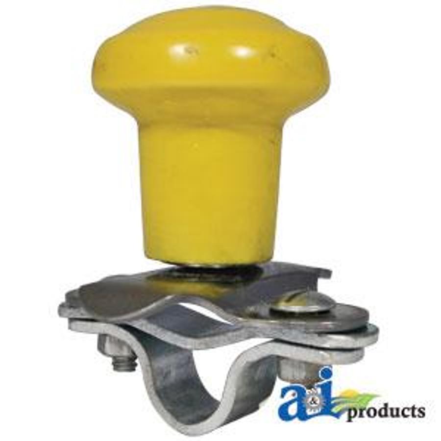 Spinner, Aluminum Steering Wheel (yellow plastic coated knob)