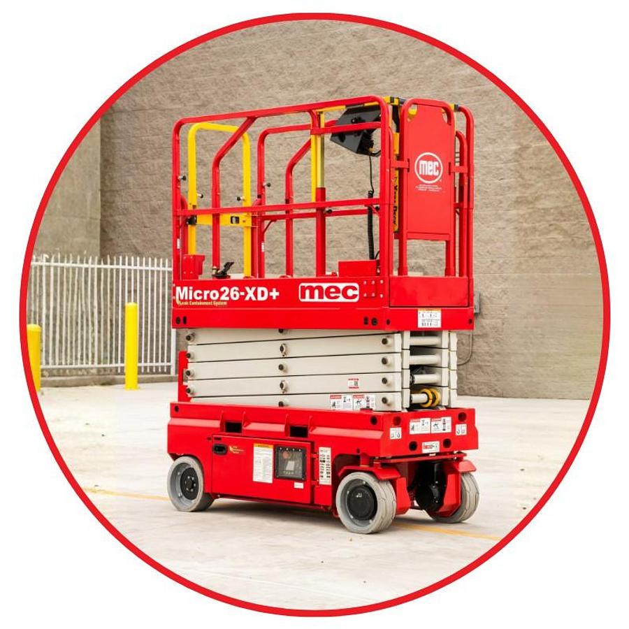 Used Electric Scissor Lift, 26' Micro with Step-up Platform