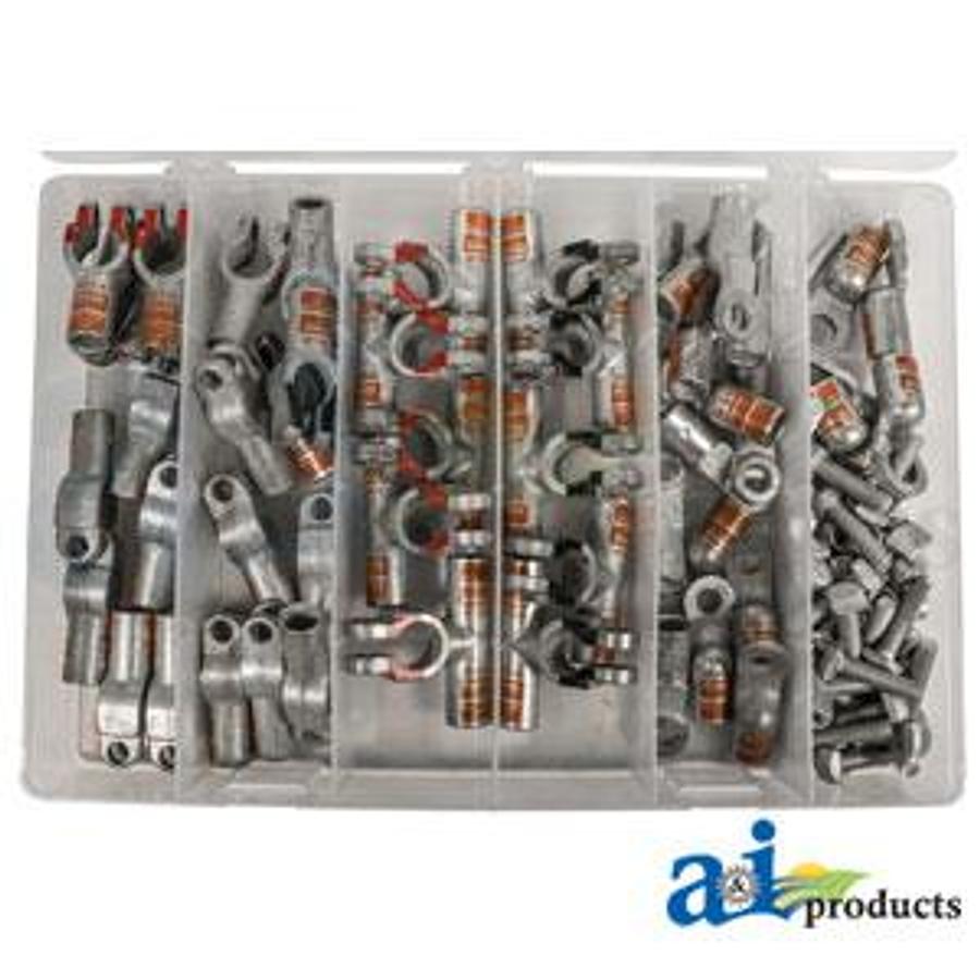 Battery Terminal Assortment, Crimp Copper, 2/0 Ga.