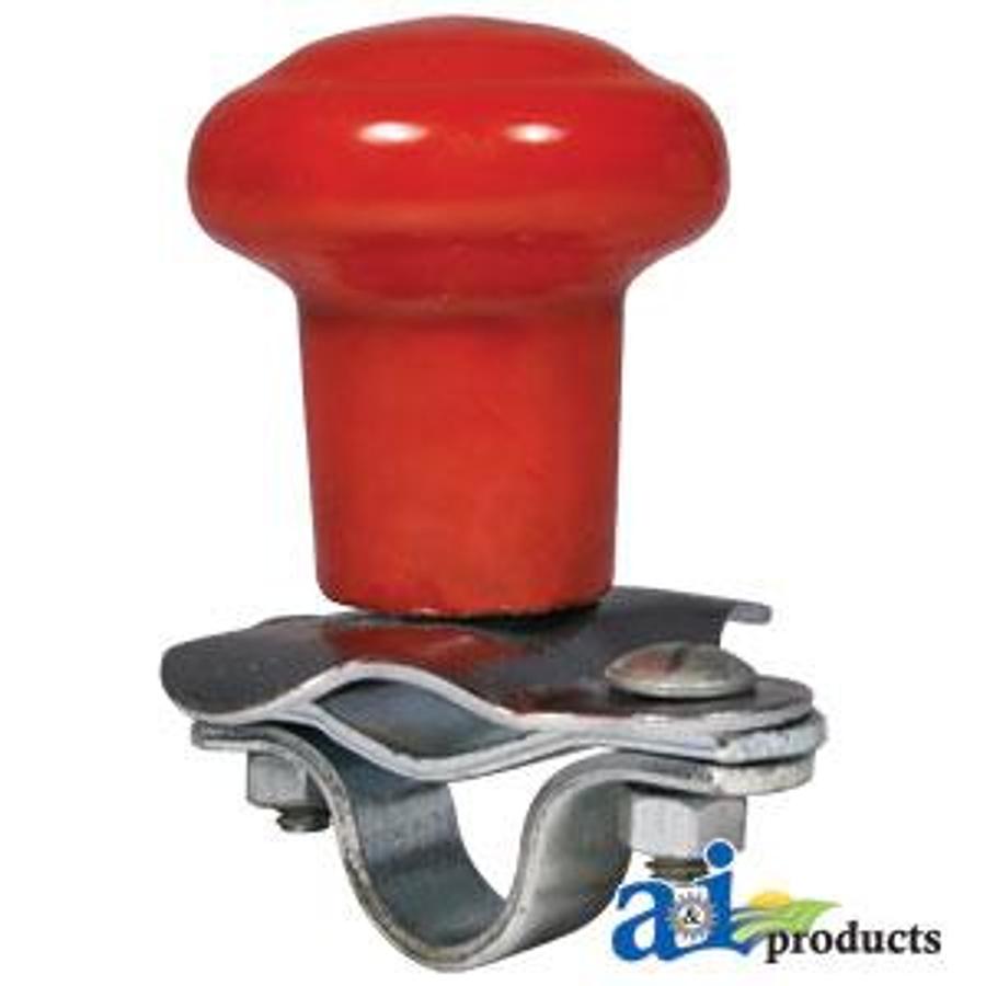 Spinner, Aluminum Steering Wheel (red plastic coated knob)