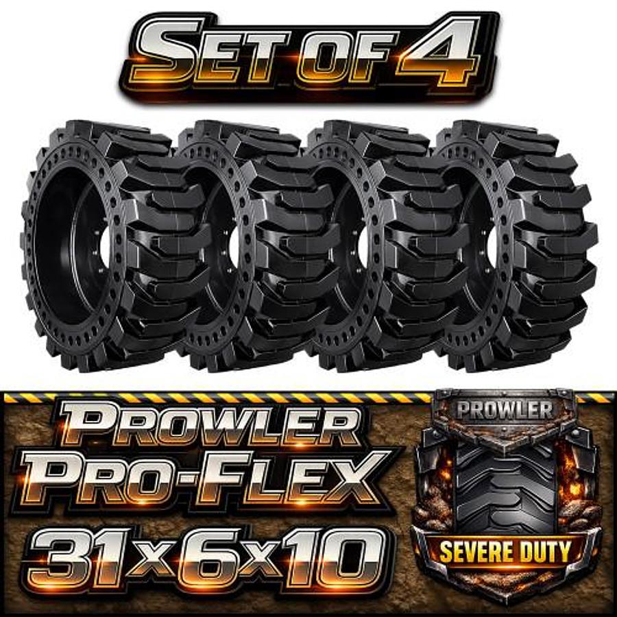 Prowler ProFlex Solid Tires and Wheels - 10x16.5