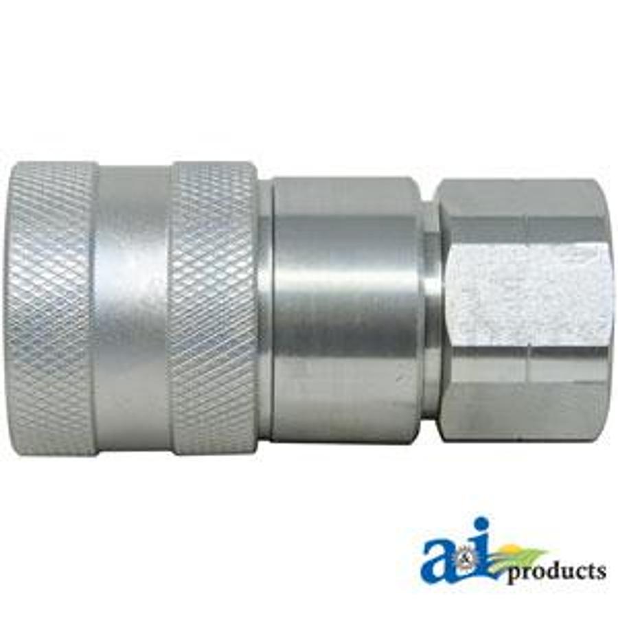 Flat Hydraulic Coupler Socket, Female, 1/2" NPT