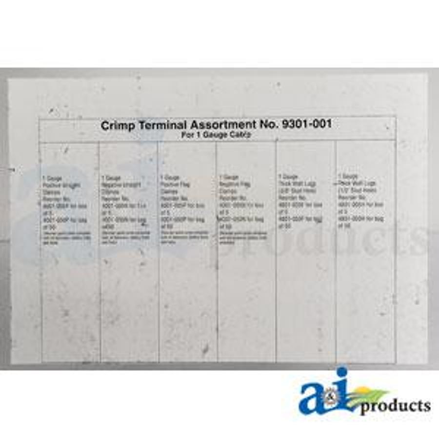 Battery Terminal Assortment, Crimp Copper, 1 Ga.