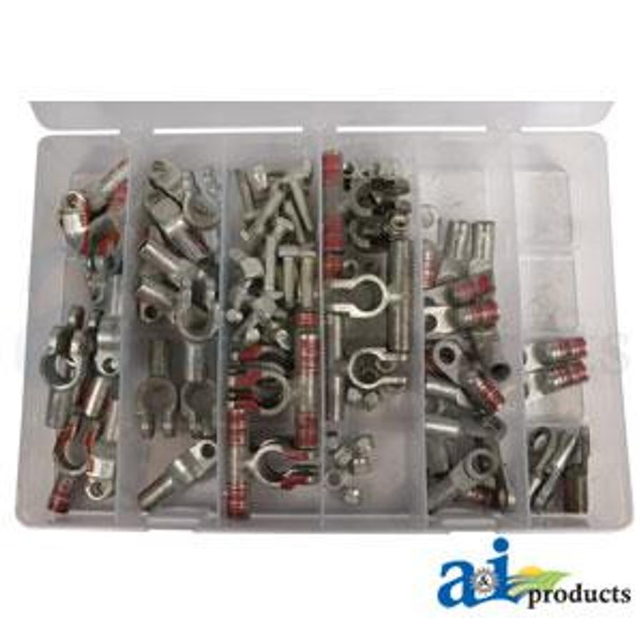 Battery Terminal Assortment, Crimp Copper, 1 Ga.