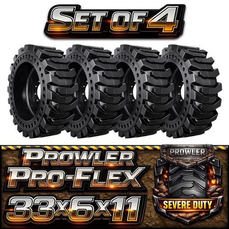 Prowler ProFlex Solid Tires and Wheels - 12x16.5