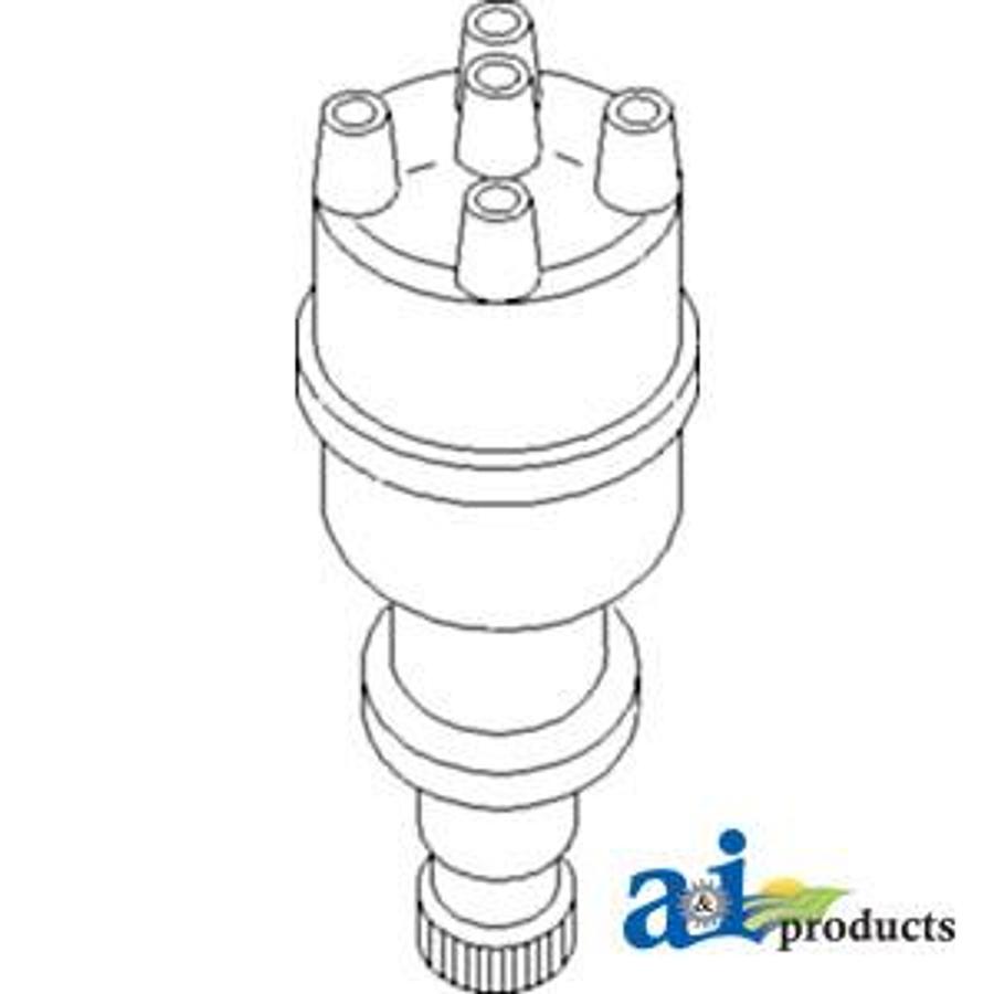Distributor, New, Electronic Ignition, 12 Volt Negative Ground