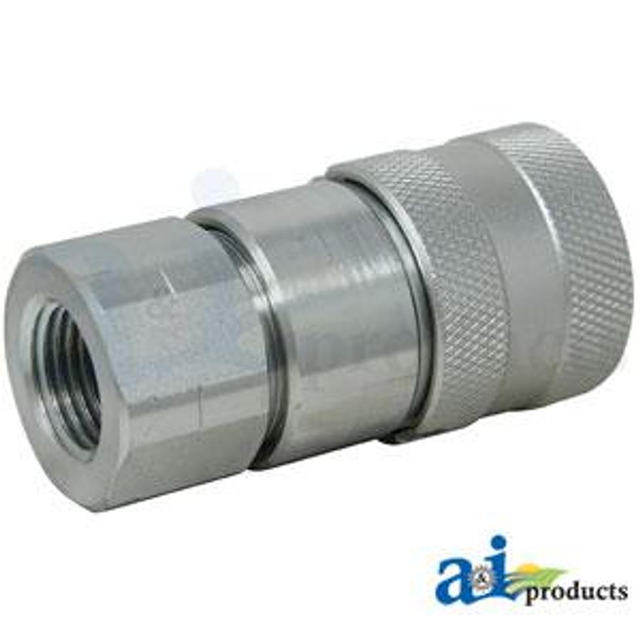 Flat Hydraulic Coupler Socket, Female, 1/2" NPT