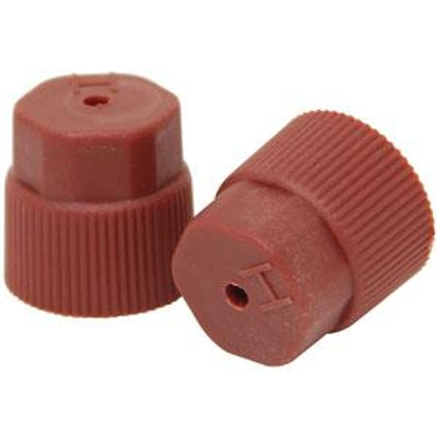 16mm Red R-134a High Side Valve Port Cap J.R.A. Type (10 Pack)