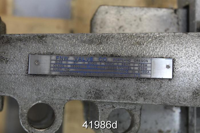 Used Fnw 65bm 3" Hand Operated Knife Gate Valve #41986