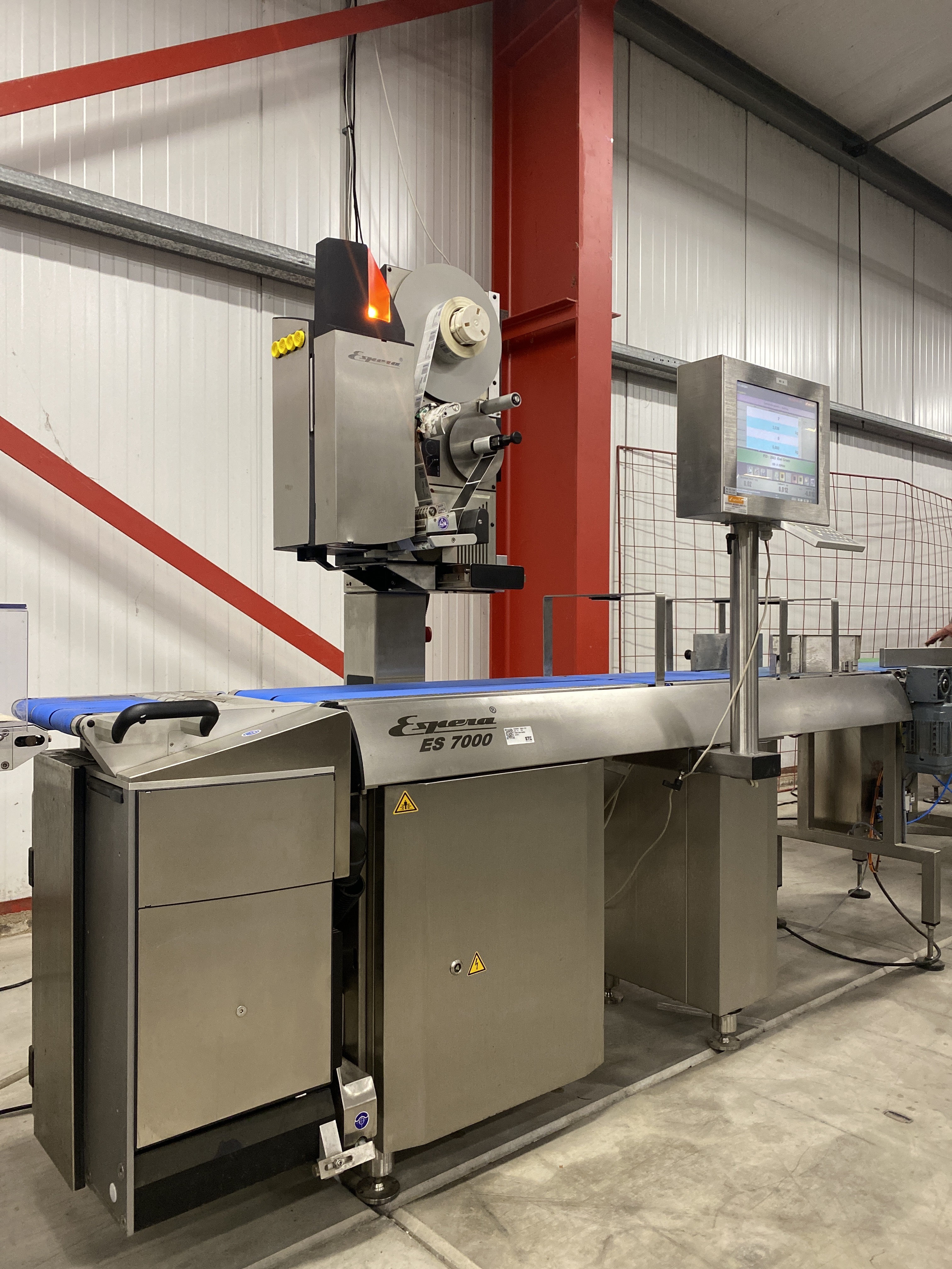 Refurbished 2020 Espera ES7000 weigh price labeler, top and bottom