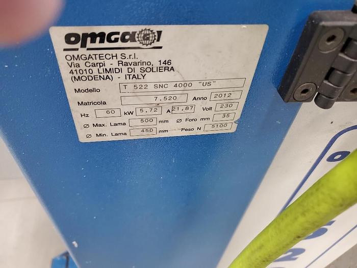 Used Omga T522 SNC 4000 Cut-Off Saw