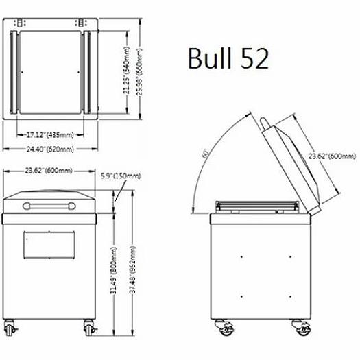 RAM Model Bull 52LR Single Chamber Vacuum Packaging Machine