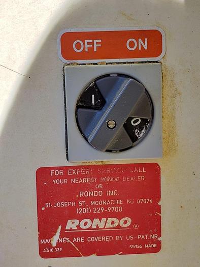 Used 1996 Rondo SSO-67 Dough Sheeter