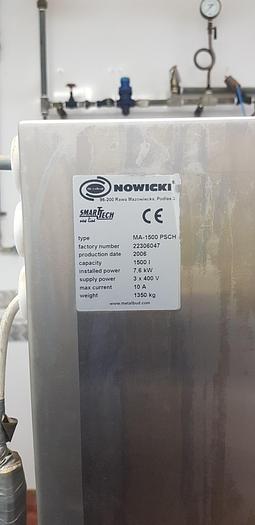 Used 2006 Metalbud Nowicki  MA-1500 PSCH vacuum tumbler with cooling facility