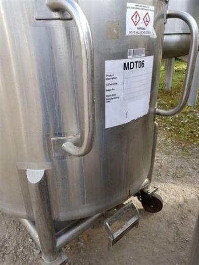 Used 800 Litre Stainess Steel Open Top Transit Tanks