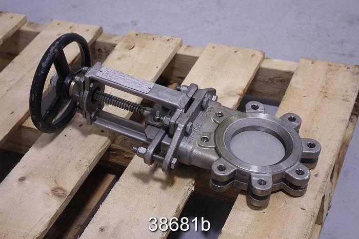 Used LVC 4" Hand Operated  Knife Gate Valve #38681