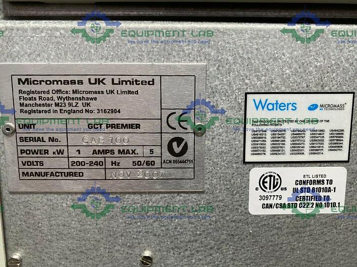Used Waters  GCT Premier Micromass Mass Spectrometer 240V