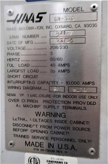 Used 2006 HAAS GR510