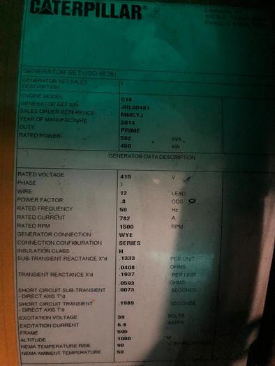 Caterpillar generators Marine Tier II with class certificates