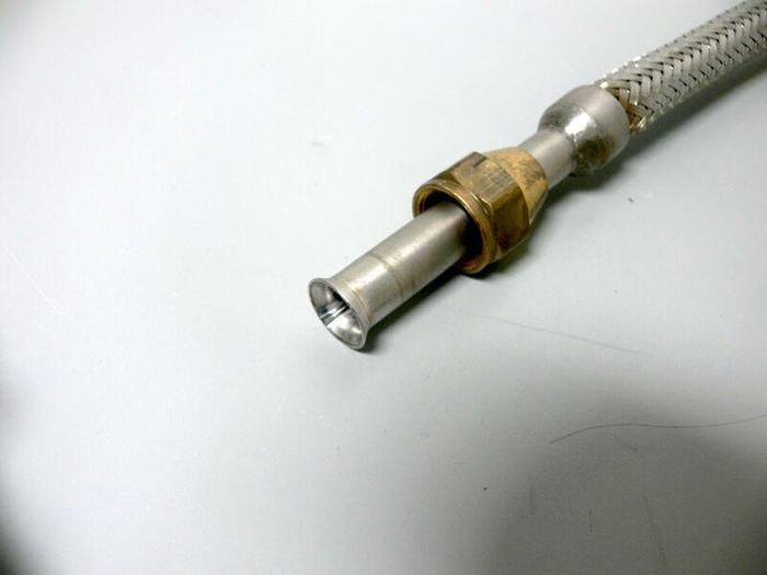 Used 72" Stainless Steel Flexible Braided Hose w/ Quick Connections