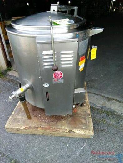Used GROEN AH1-40, 40 GAL. STEAM KETTLE SELF CONTAINED STATIONARY NAT. GAS HINGED COVER (#866)