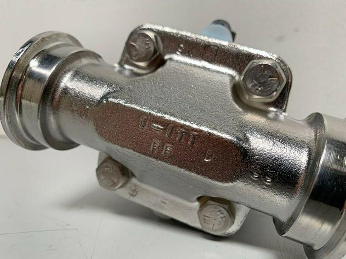 Used ITT Diaphragm Valve w/ 1" Sanitary Fittings