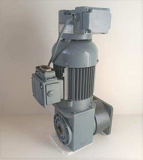 Gebraucht Kegelrad Getriebemotor mit Bremse, 58rpm, SG3-14/DK84-200L-V3618, Bauer, gebraucht-Top