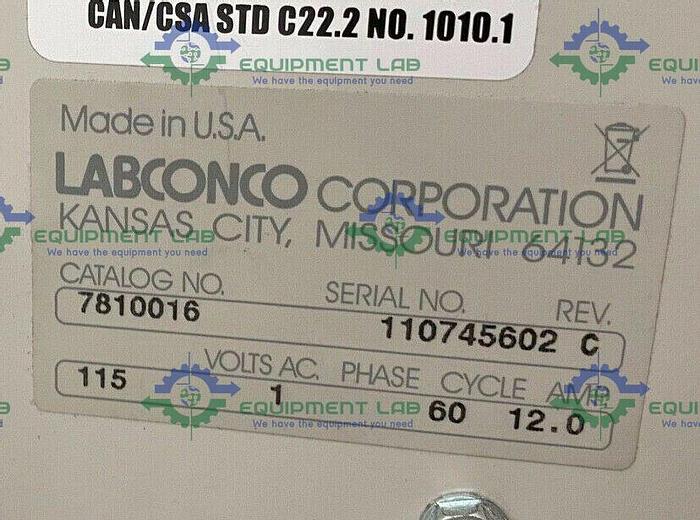 Used Labconco 7810016 CentriVap Concentrator w/ CentriVap 7811020 Cold Trap -50C ILMVAC 2052B-01 Vacuum Pump