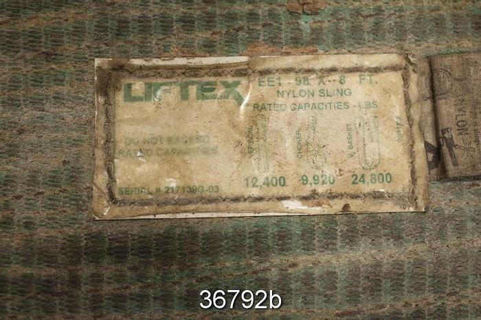 Used Liftex EE198 Sling 8' Length, 8" Width, Vertical 12400, V-Basket 24800 #36792