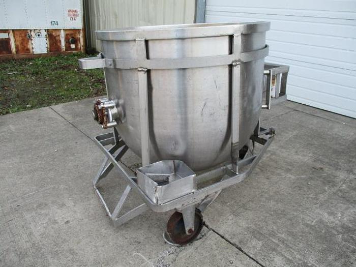 Used Stainless Steel Kettle, 250 gallon capacity, horizontal agitation