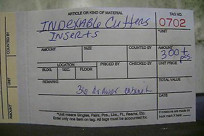 Used Indexable Cutters and Inserts - 300 + pieces