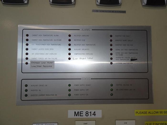 Used Generator, Ozone, ABB, 333 Lbs/Day, Ozone Vessel, Power, A #S743179
