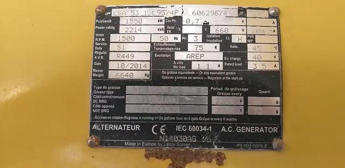 2014 Caterpillar 3516B