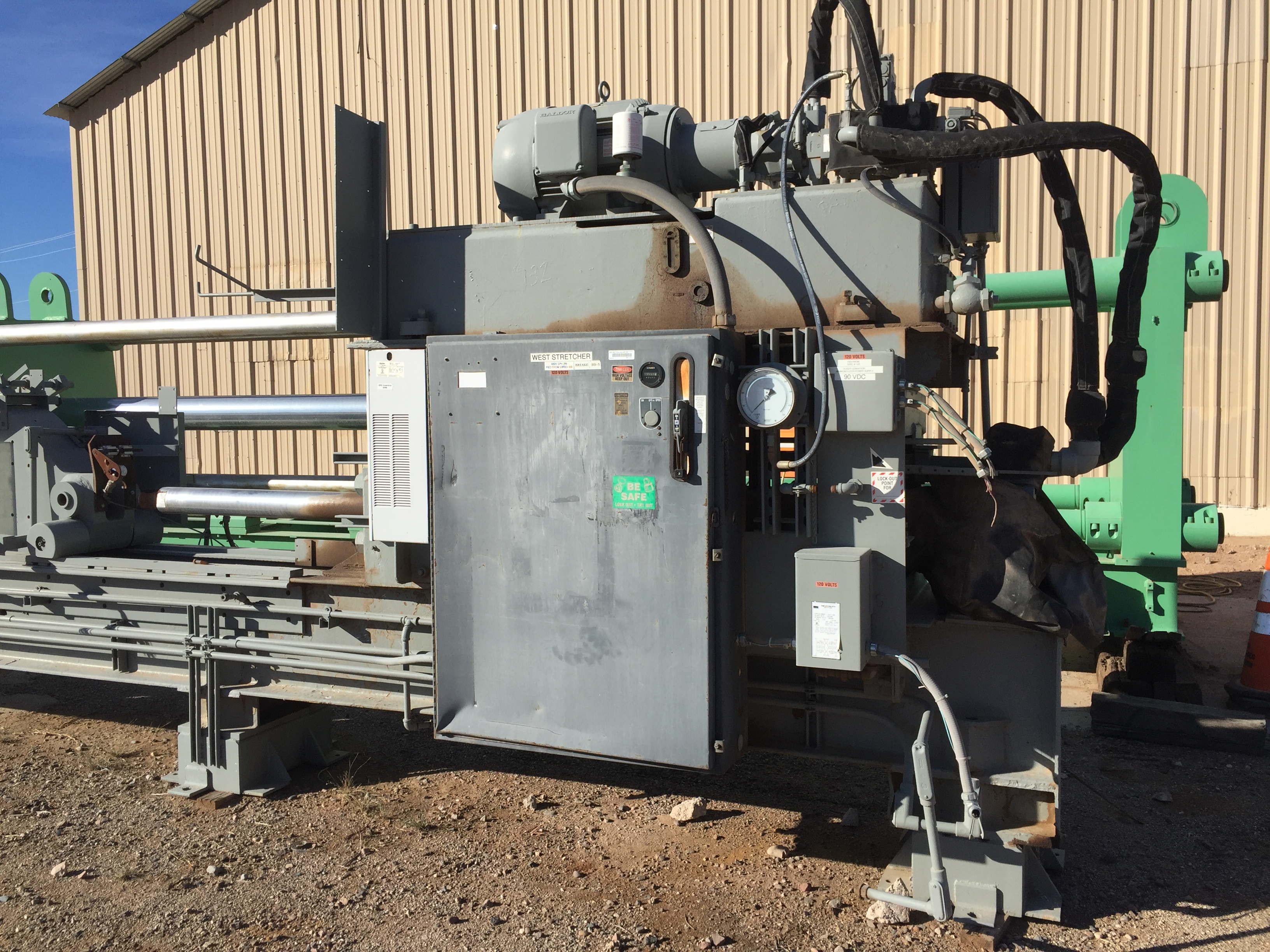 Used 40 Ton x  50 ft. Wean Hydraulic Extrusion Stretcher