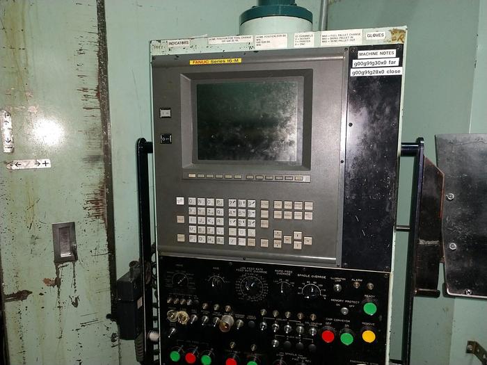 Used 2008 Kuraki Table Type Boring Mill, KBT 11DX, Table 47" X 55", X-66", Y-49, Z-25.5", 40 ATC, 50 Taper. Fanuc 16M