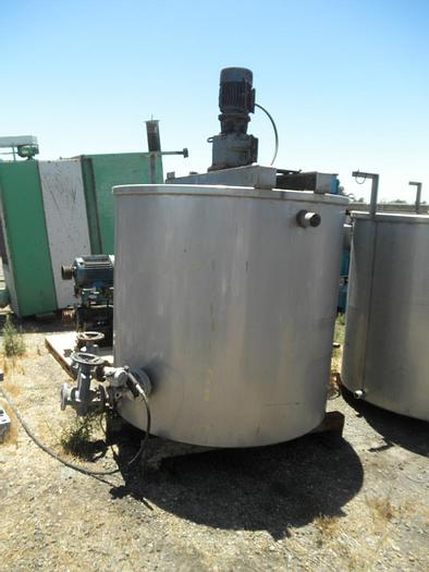 Used Tank, 750 Gallon, S/st, Agit, 3 HP, (4) #C735196