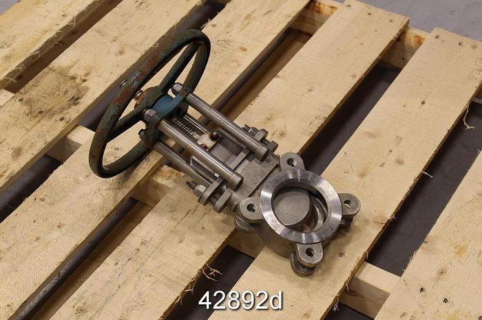 Used Trueline 3" Hand Operated Knife Gate Valve #42892