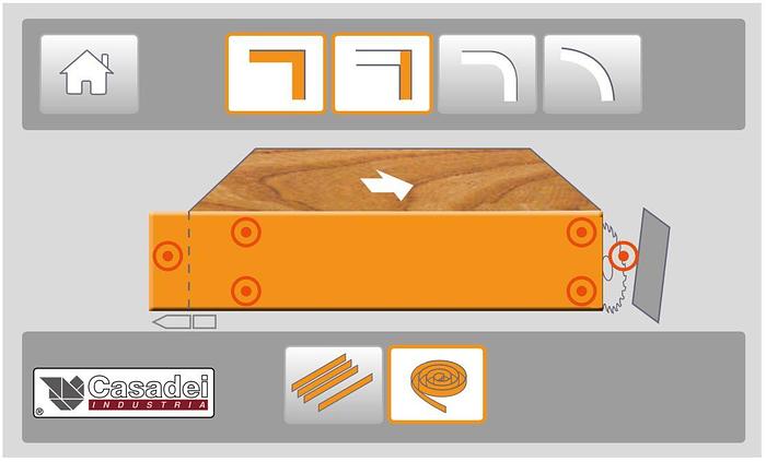 BORDATRICE CASADEI-INDUSTRIA E550 industria 4.0  con rettifiche  gruppo incollaggio PUR - PRONTA CONSEGNA  - in OFFERTA