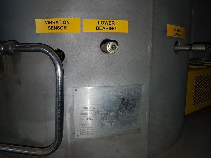 Used VOITH MDL 10VS VERTICAL PRESSURE SCREEN REFURBISHED